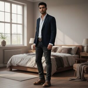 Wimbledon of England Mens Navy Blue 2 Button Blazer Gold Crest Buttons Dillard's